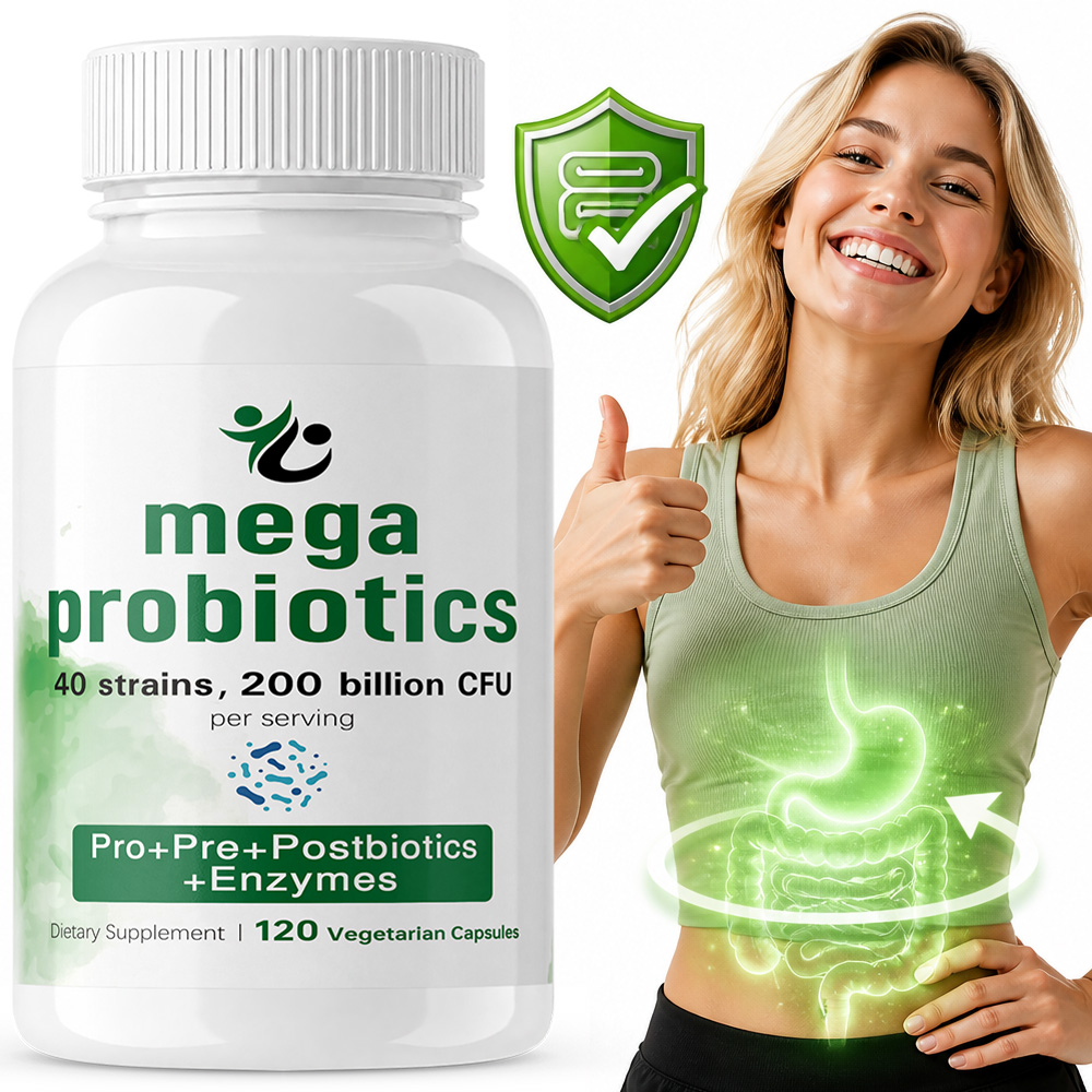 Digestive Enzyme Blend - โปรไบโอติก 200 พันล้าน CFU, 120 แคปซูล