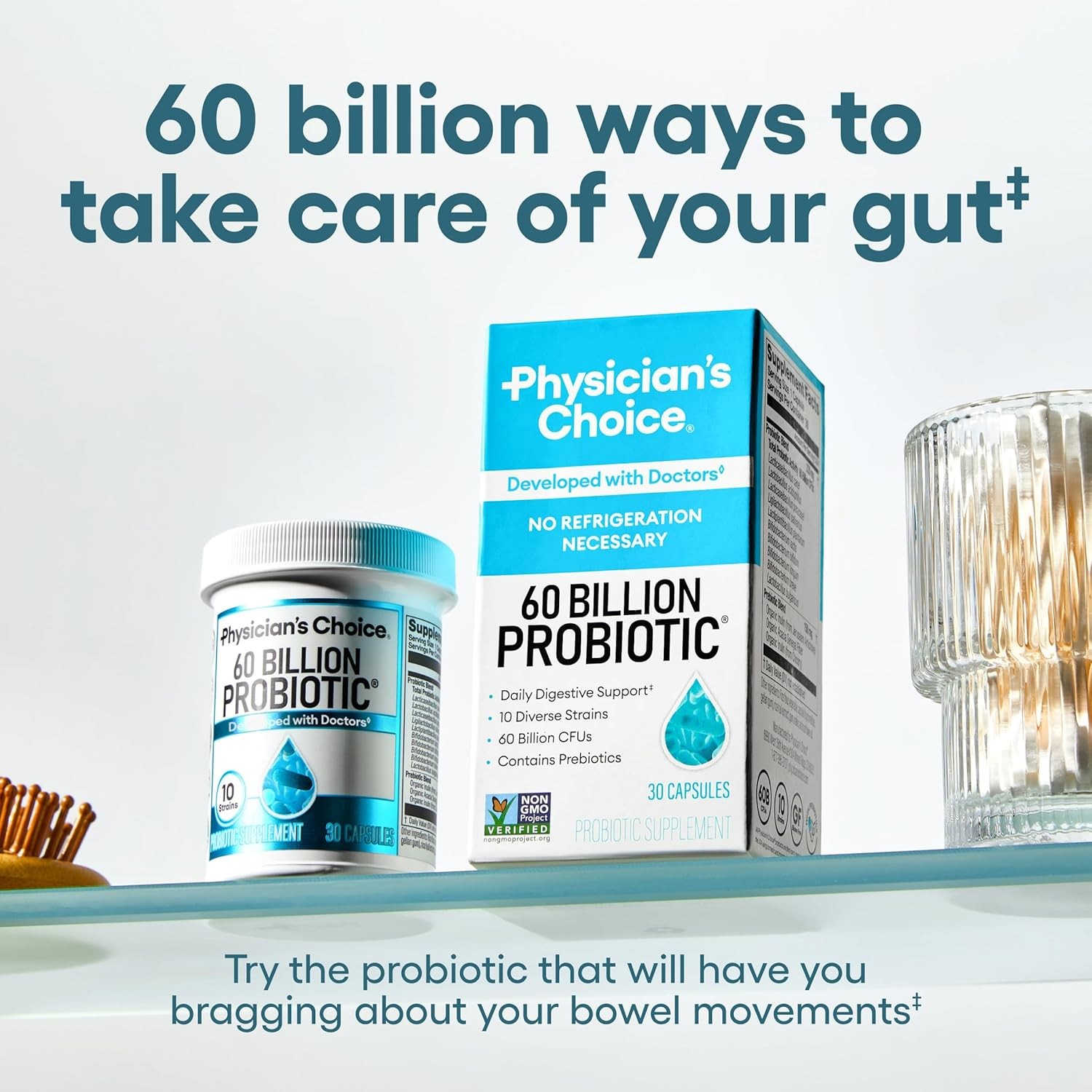โปรไบโอติก 60 พันล้าน CFU - หล - Digestive Enzyme Blend บทวิจารณ์และราคา