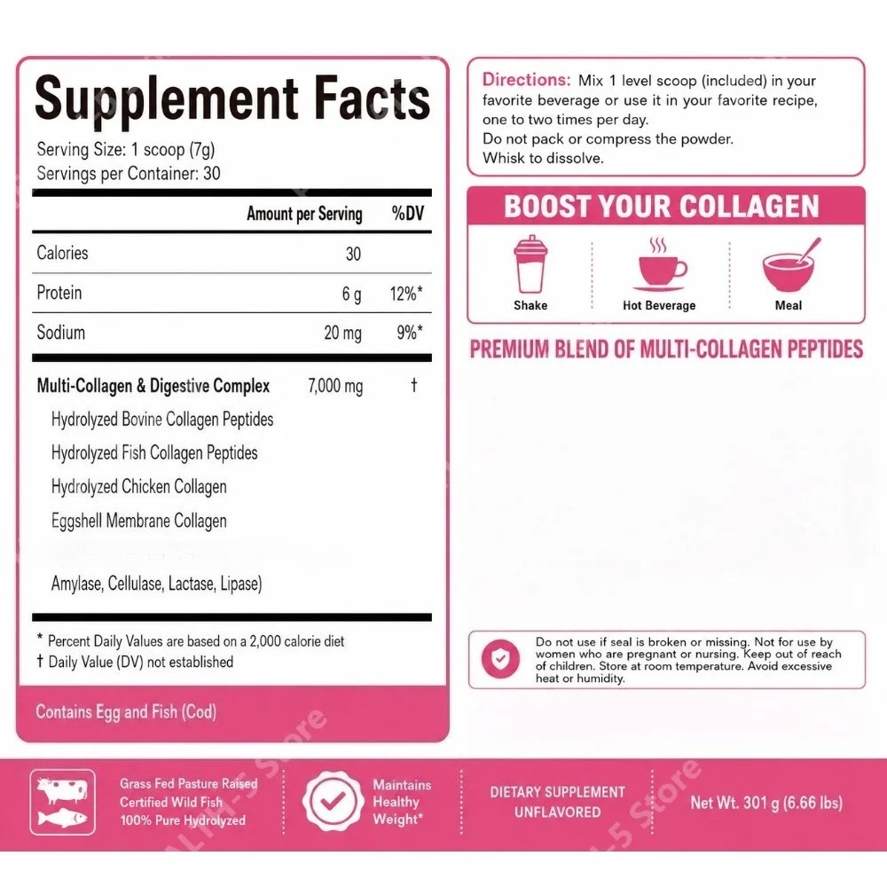 ผงคอลลาเจนไฮโดรไลซ์ ชนิดที่ 1  - Digestive Enzyme Blend บทวิจารณ์และราคา