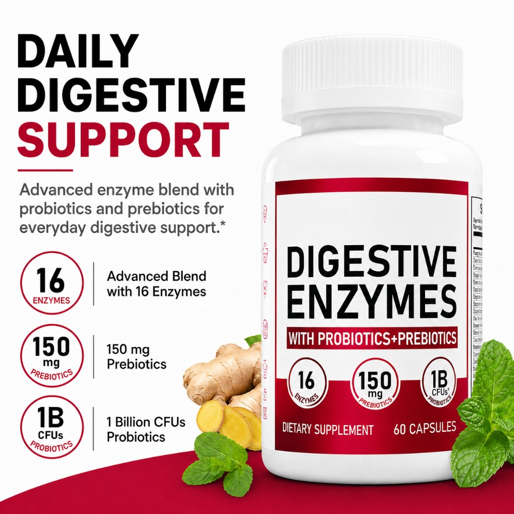 เอนไซม์ช่วยย่อยอาหารพร้อมโปรไบ - Digestive Enzyme Blend บทวิจารณ์และราคา