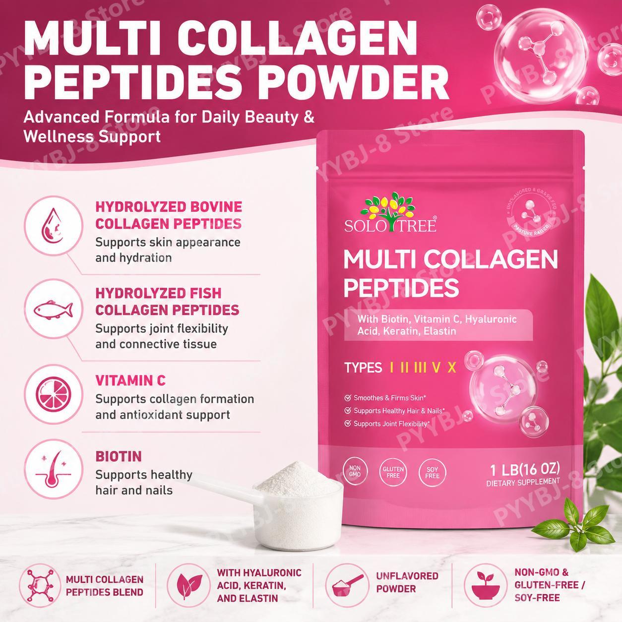 โซโลทรี มัลติ คอลลาเจน เปปไทด์ - Collagen Peptide Powder บทวิจารณ์และราคา