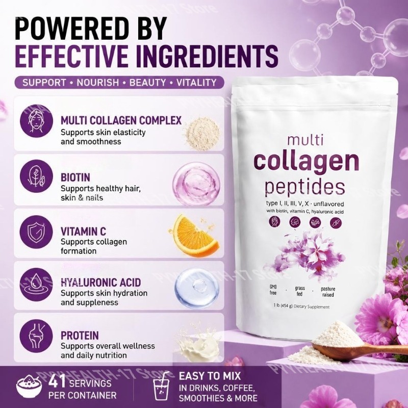 ผงคอลลาเจนเปปไทด์หลายชนิด ประเ - Collagen Peptide Powder บทวิจารณ์และราคา