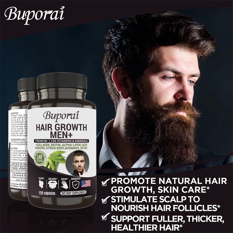 อาหารเสริมเร่งผมยาวสำหรับผู้ชา - Biotin Hair Growth บทวิจารณ์และราคา