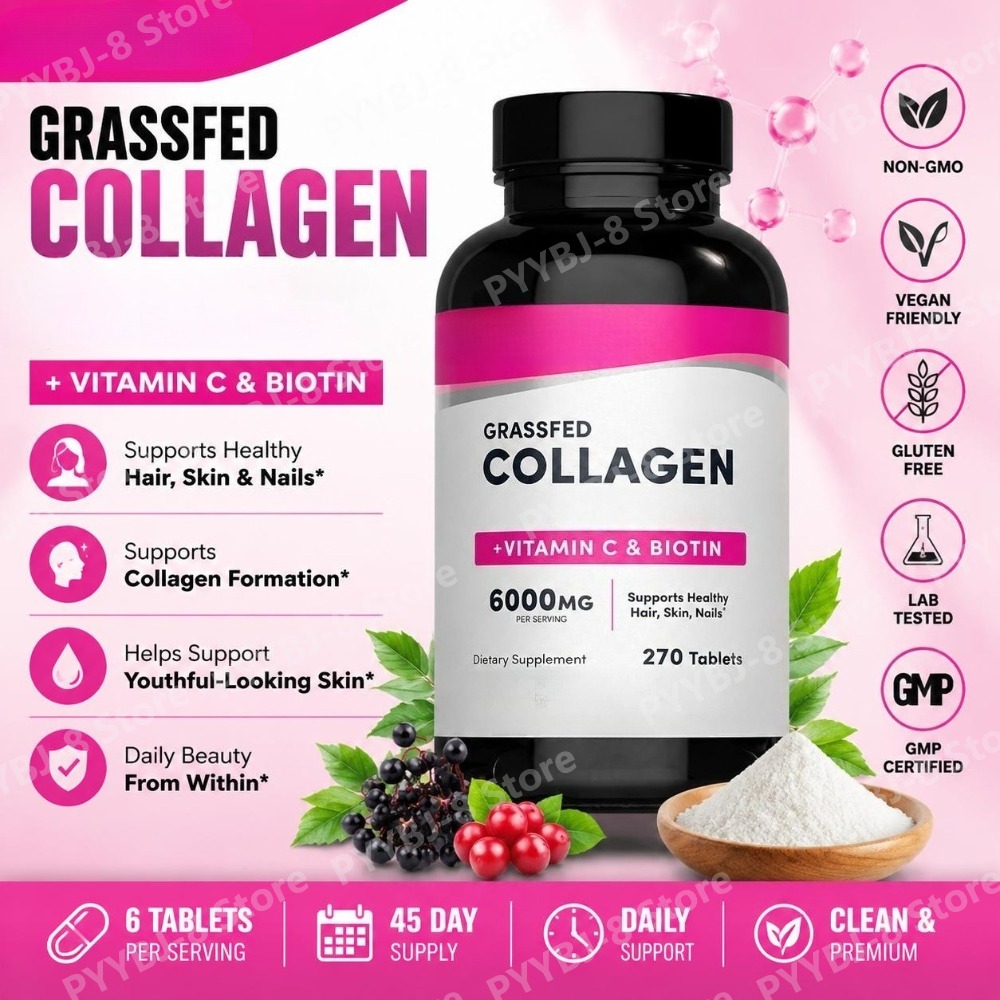 คอลลาเจนเม็ด 6000 มก. ผสมวิตาม - Biotin Hair Growth บทวิจารณ์และราคา
