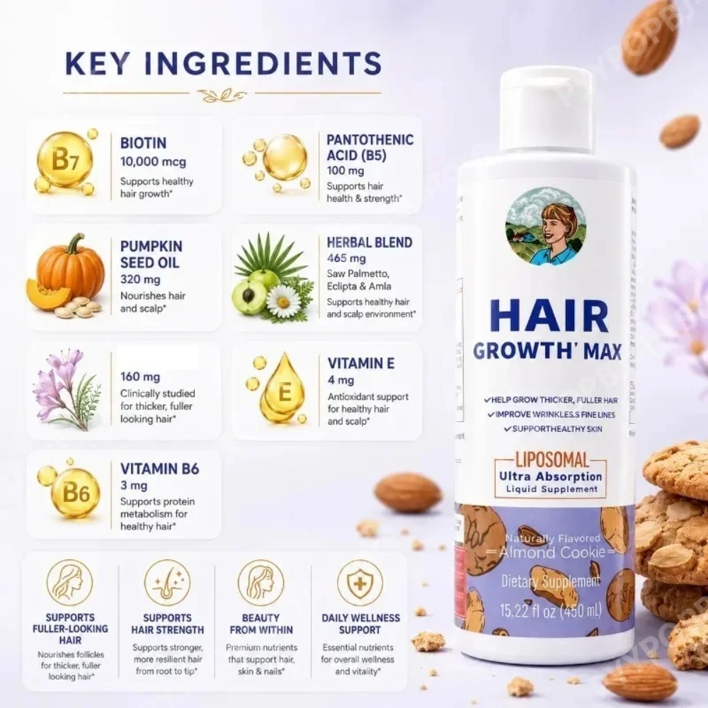 น้ำยาบำรุงเส้นผมสูตรไลโปโซมอล  - Biotin Hair Growth บทวิจารณ์และราคา